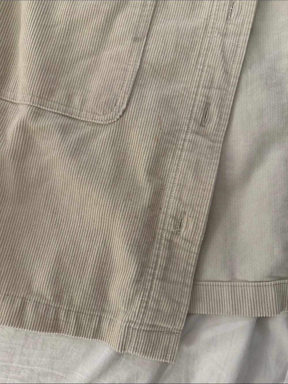 Cream Button-Front Utility Jacket - Picture 3 of 3